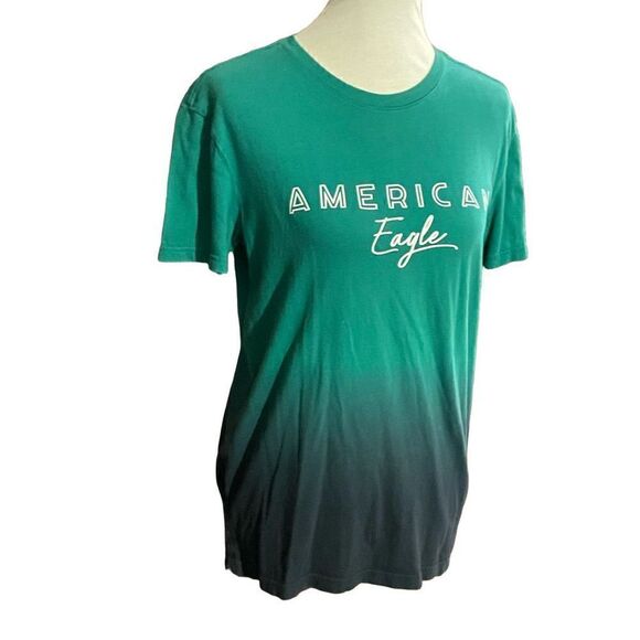 American Eagle Green Ombré T-Shirt  S - Picture 2 of 7